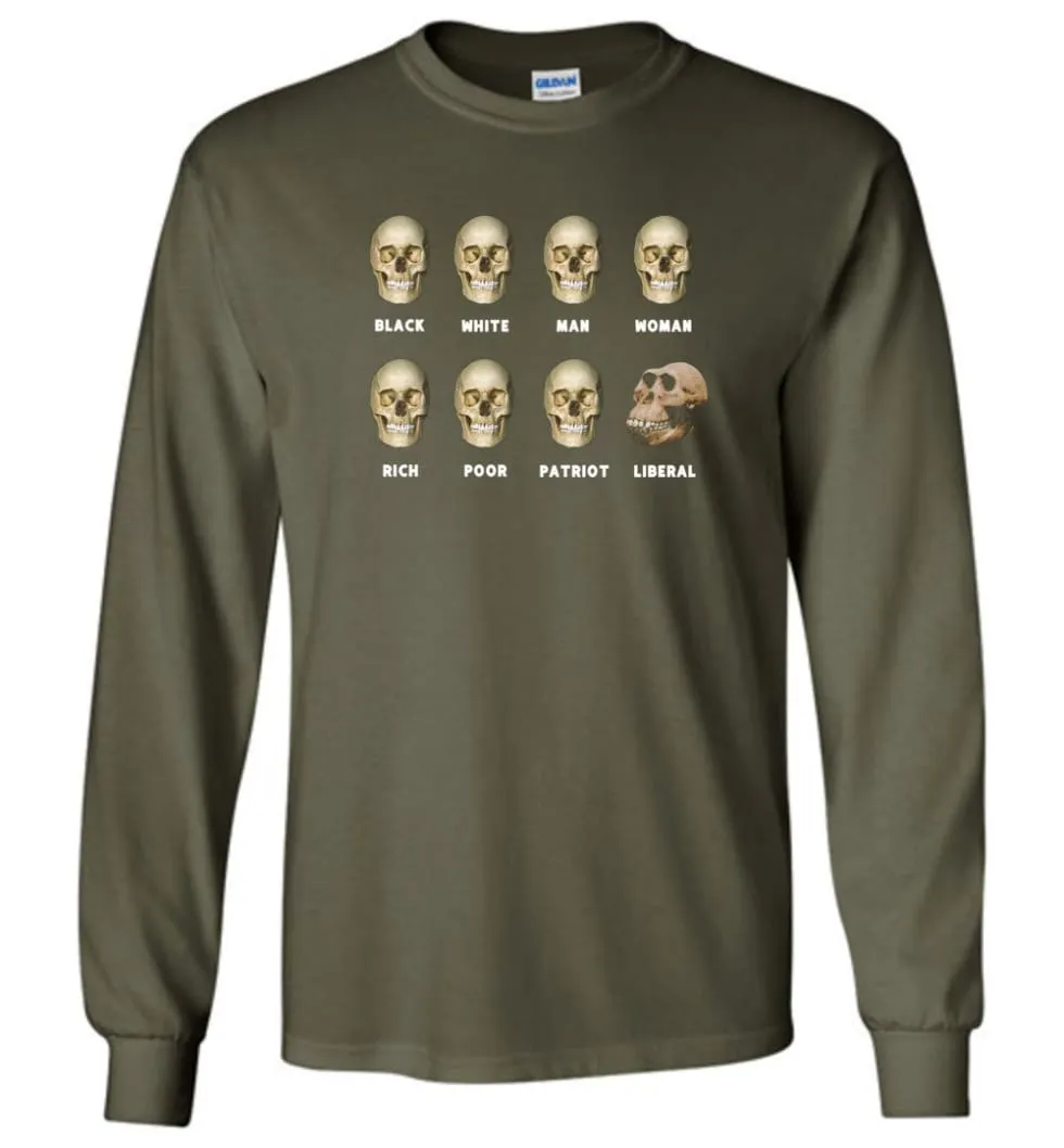 8 Skulls of Modern America Funny Shirt Long Sleeve