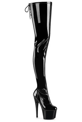 ADORE-4000SLT Black Patent Thigh Boot