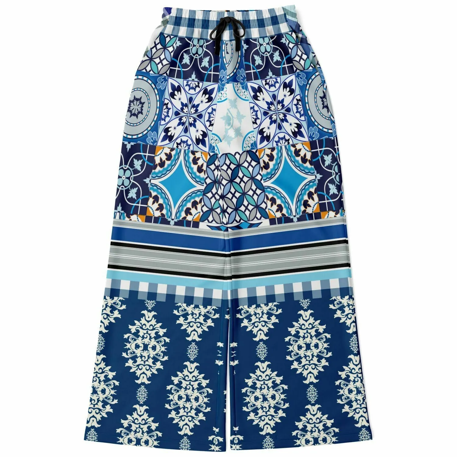 Agadir Moroccan Tile Eco-Poly Stretchy Phat Bellbottoms