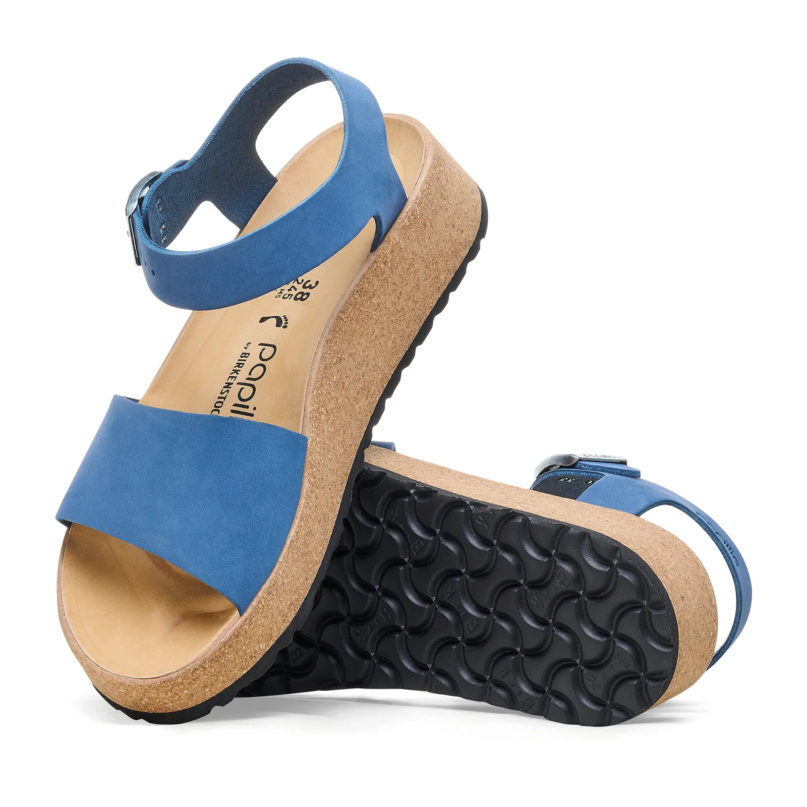 Birkenstock Glenda Narrow Wedge Sandal (Women) - Elemental Blue Nubuck