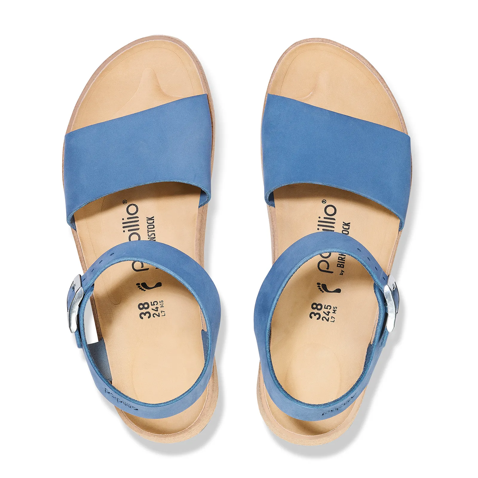 Birkenstock Glenda Narrow Wedge Sandal (Women) - Elemental Blue Nubuck