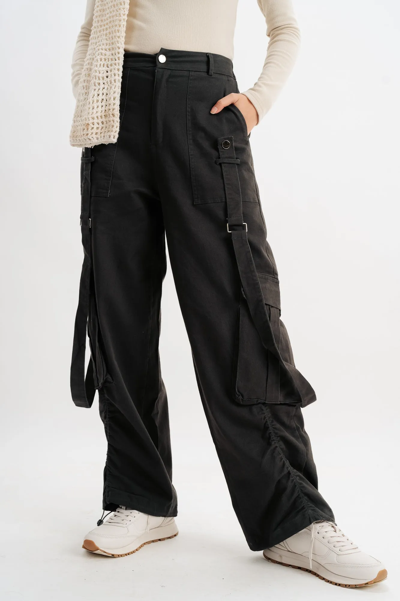 Black Cargo Jeans