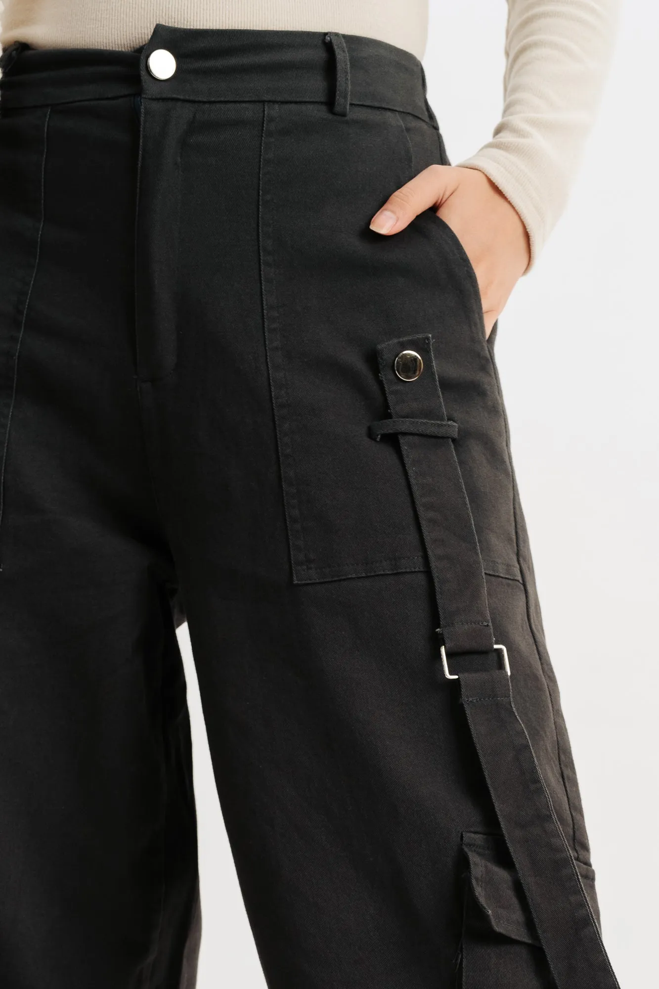 Black Cargo Jeans