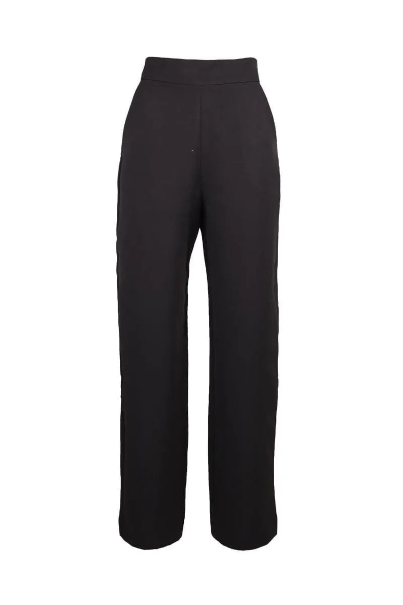 BLACK CREPE PANTS