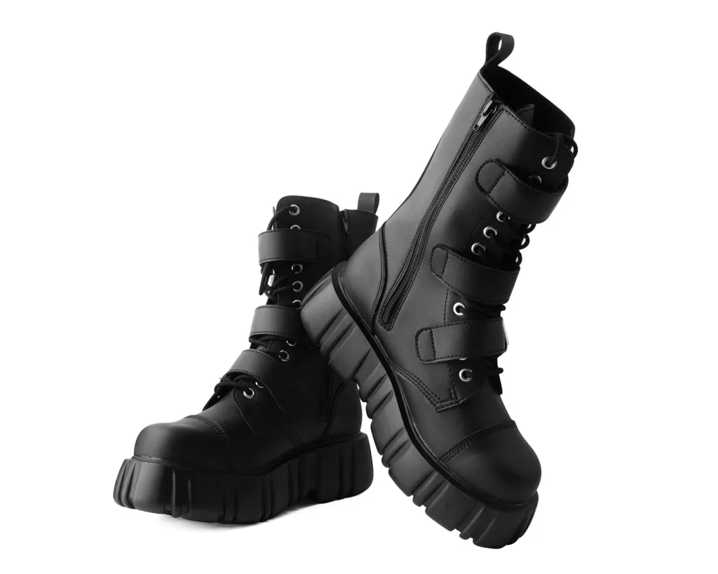 Black TUKskin 3-Buckle Anarchic Airship Boot