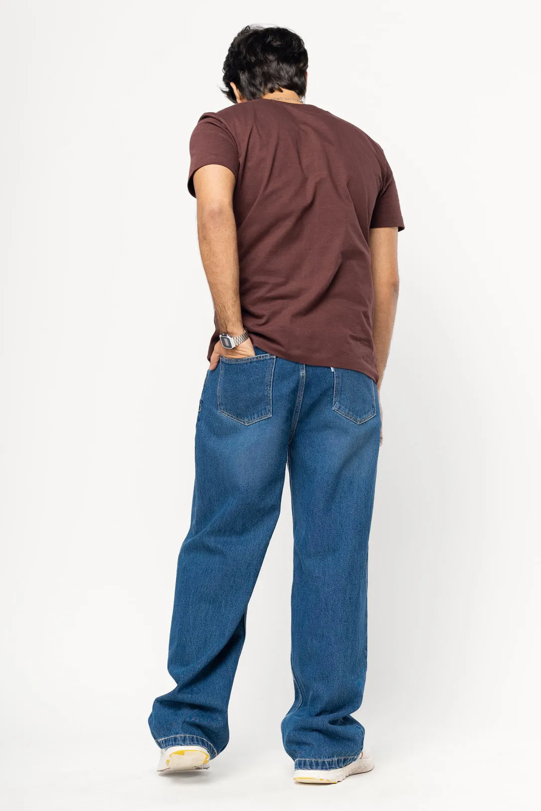 Blue Fish Cut Men's Straight Jeans