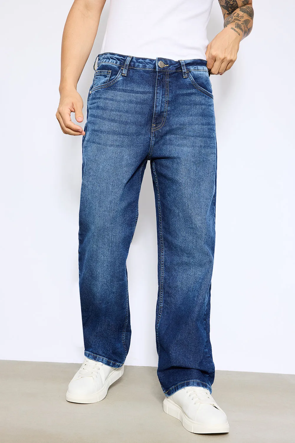 Blue Straight Men's Jeans