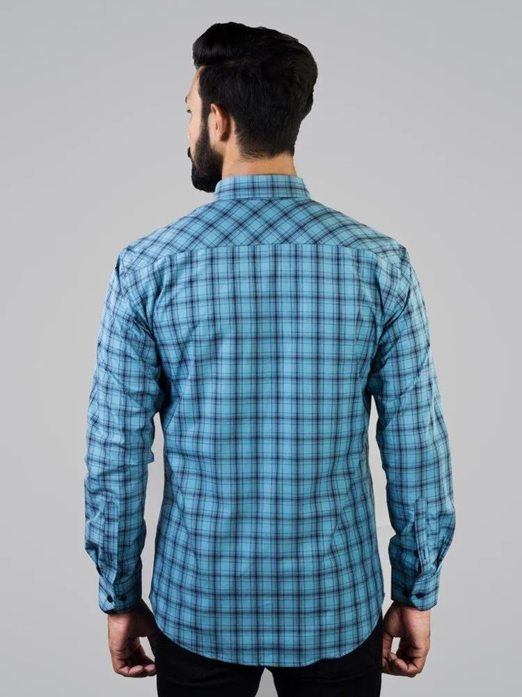 Check Shirt for Men - Valerian Checked Casual Cotton Shirt