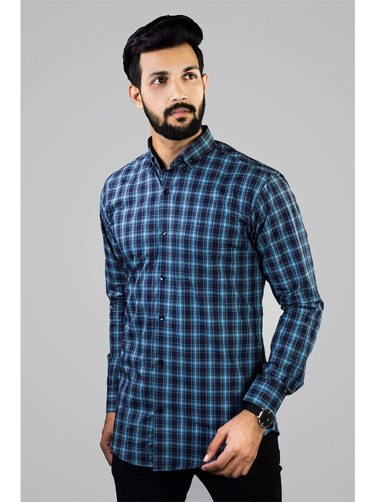 Check Shirt for Men - Valerian Checked Casual Cotton Shirt