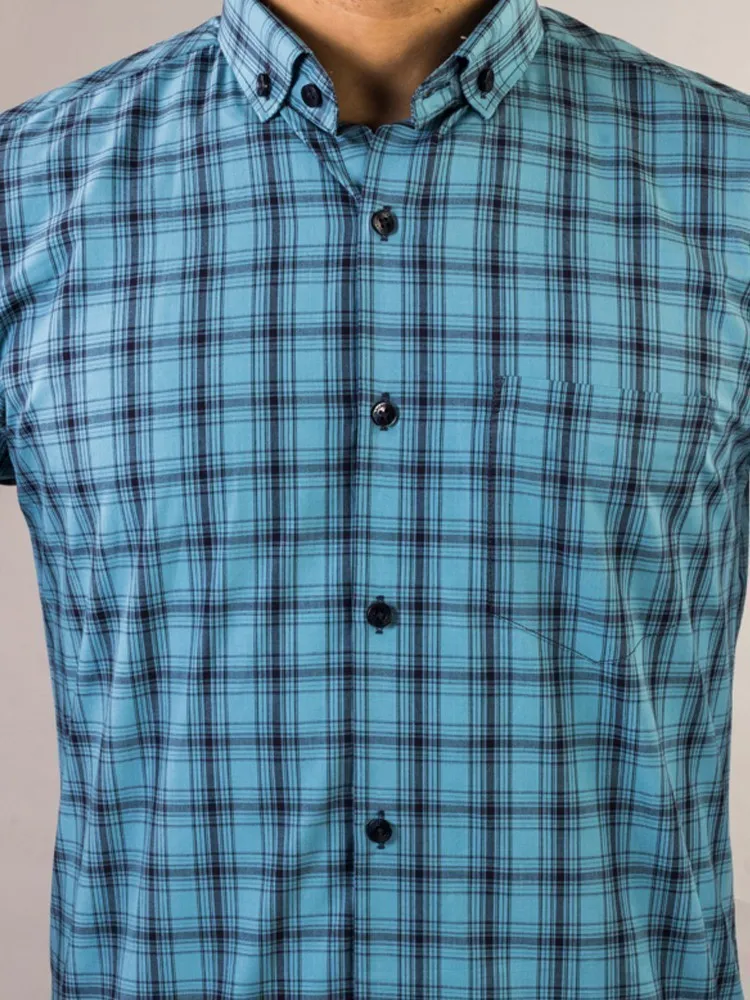 Check Shirt for Men - Valerian Checked Casual Cotton Shirt