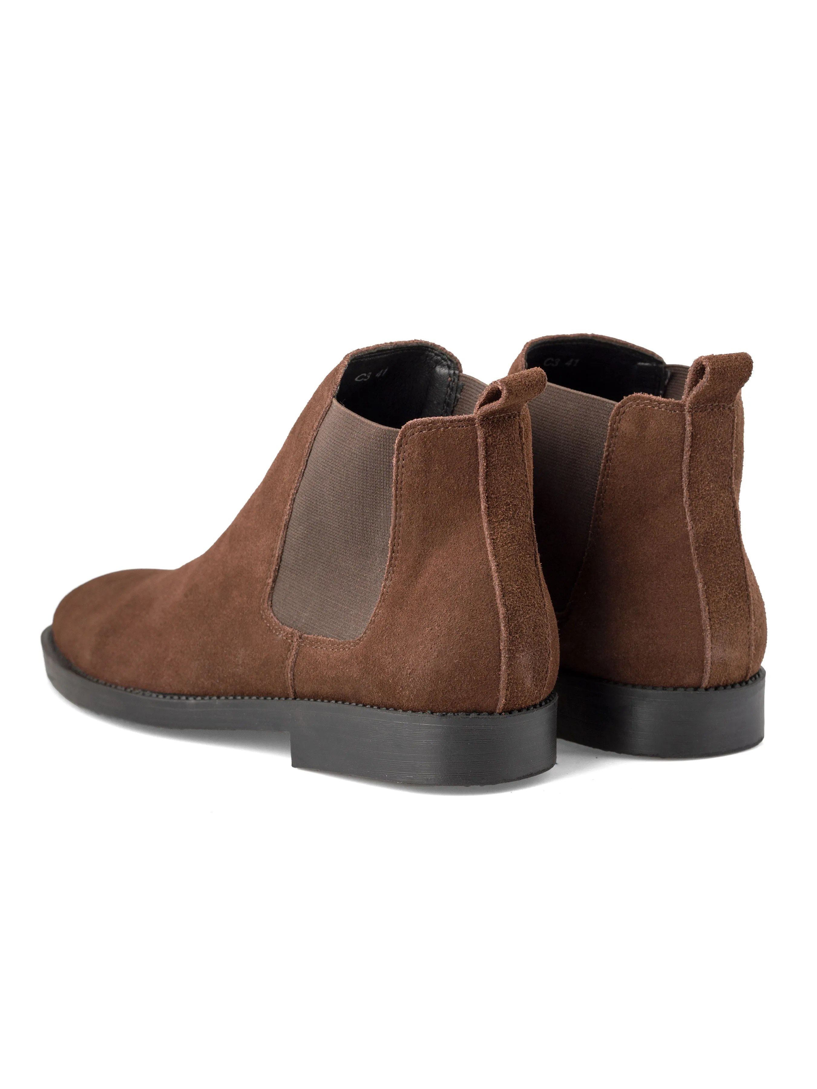 Chelsea Boots - Coffee Suede Leather (Crepe Sole)