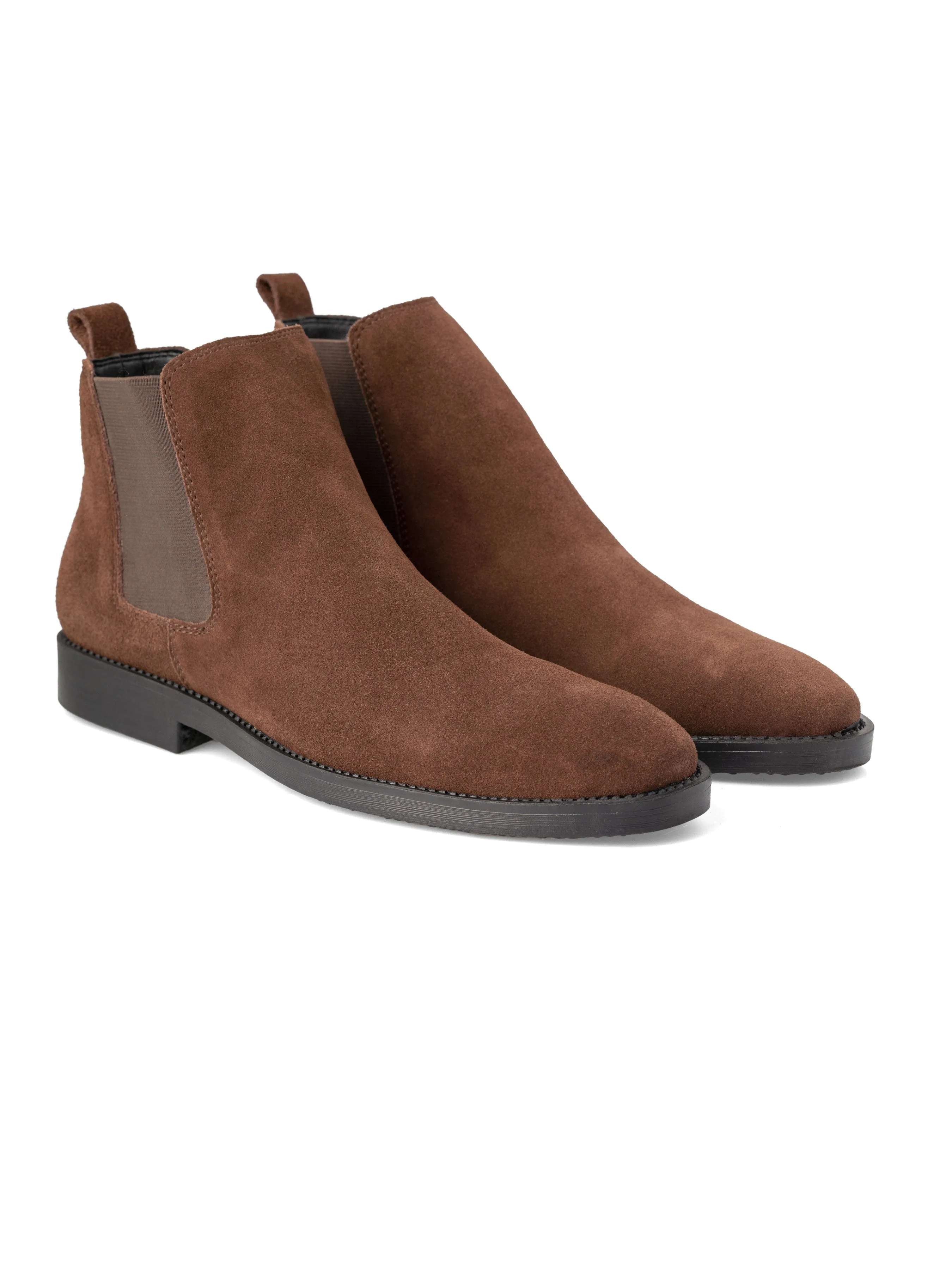 Chelsea Boots - Coffee Suede Leather (Crepe Sole)