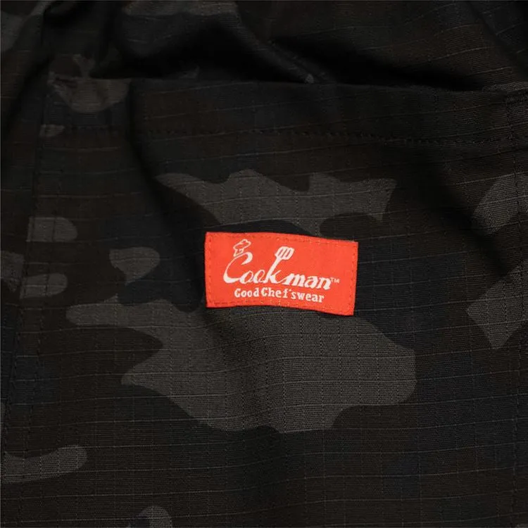 Cookman Chef Pants - Ripstop : Woodland Camo Black