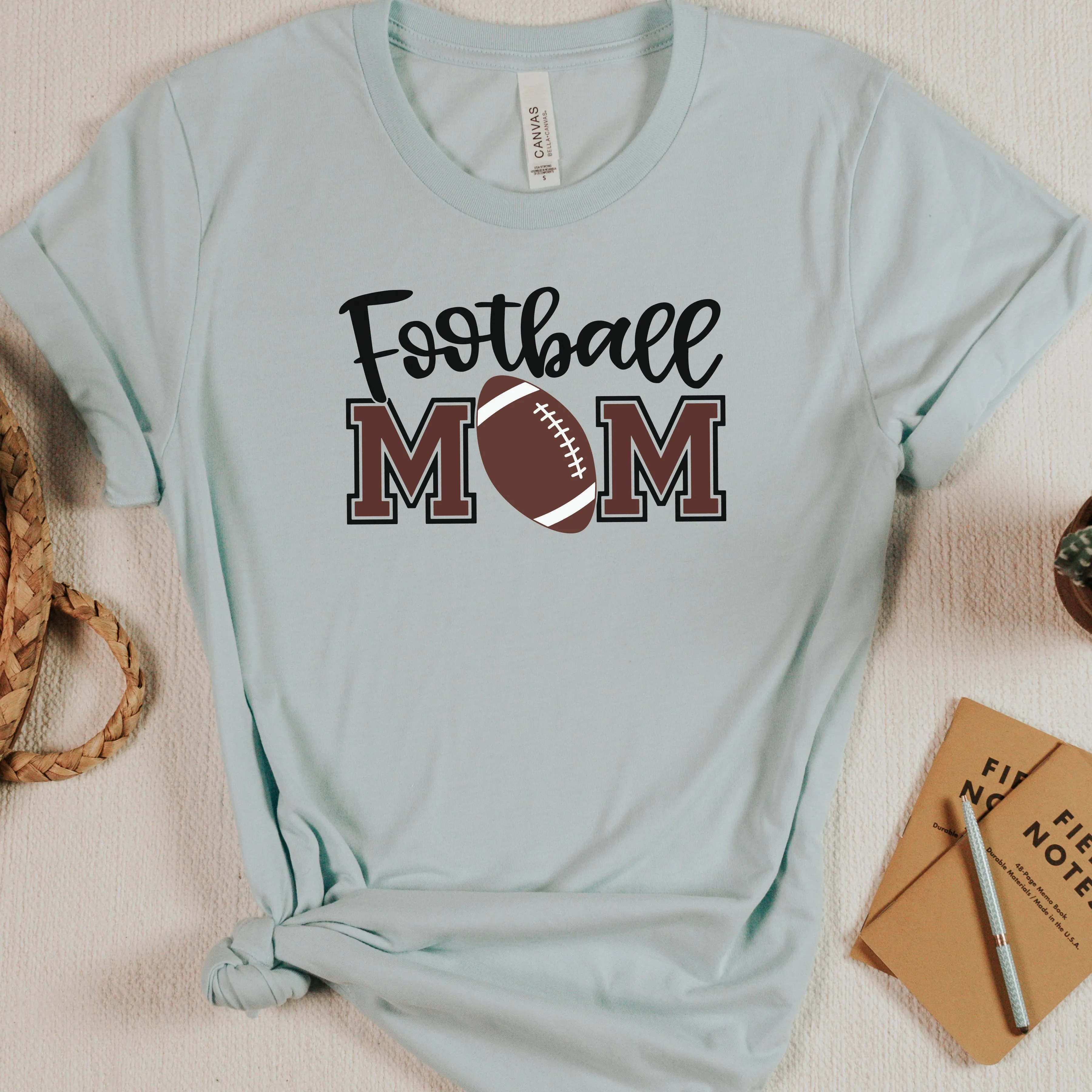 Football Mom Shirt with Football | Sports Mom Tee