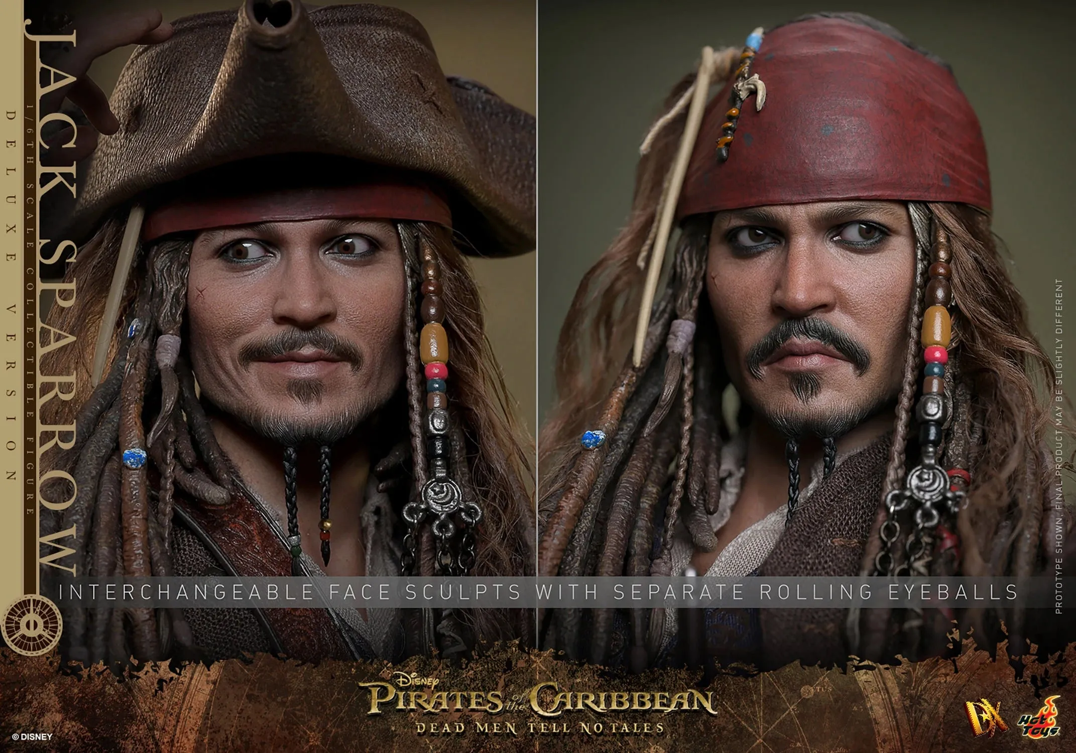 HOT TOYS PIRATES OF THE CARRIBEAN JACK SPARROW ARTISAN EDITION (DELUXE VERSION) DX39AE