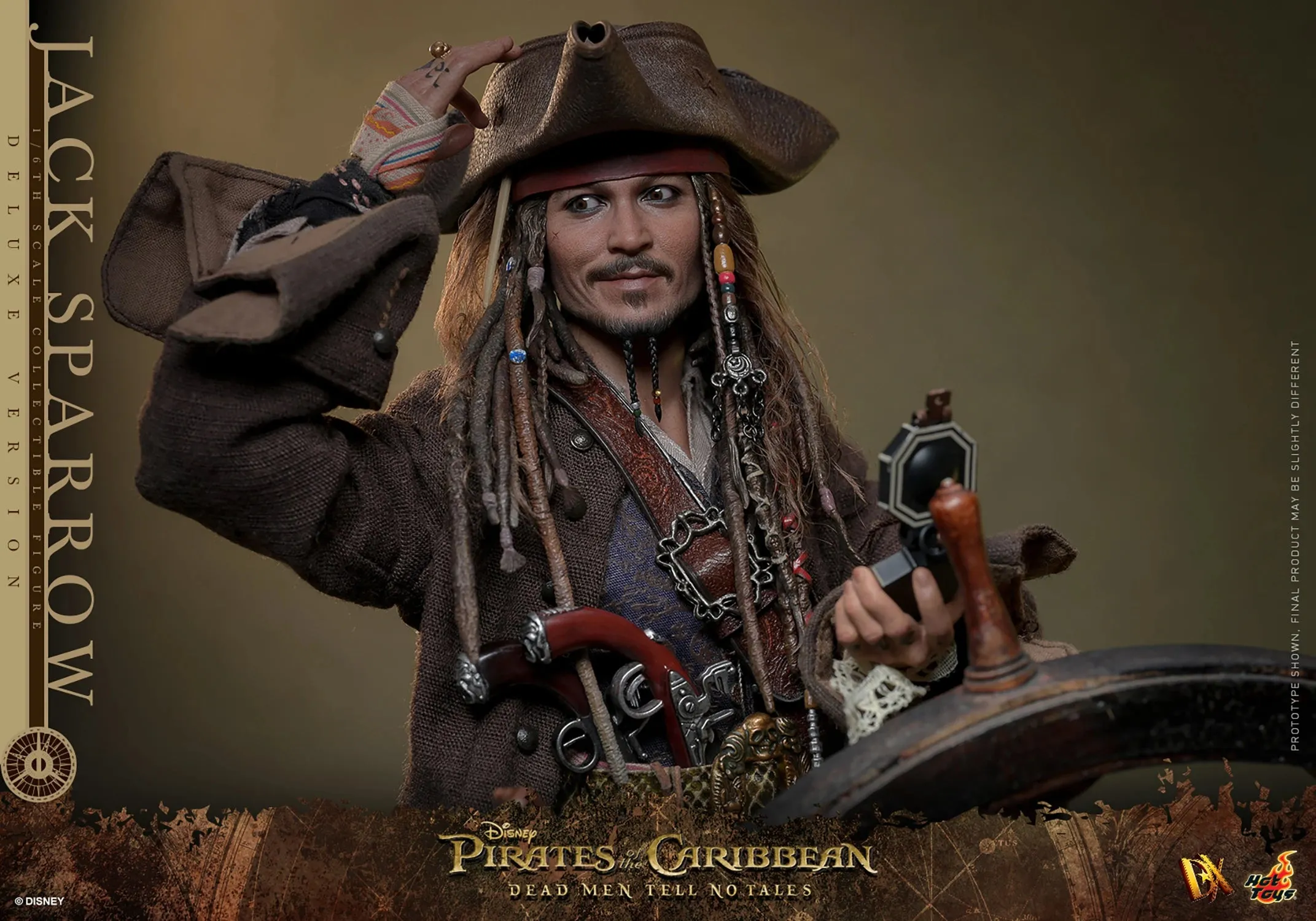 HOT TOYS PIRATES OF THE CARRIBEAN JACK SPARROW ARTISAN EDITION (DELUXE VERSION) DX39AE