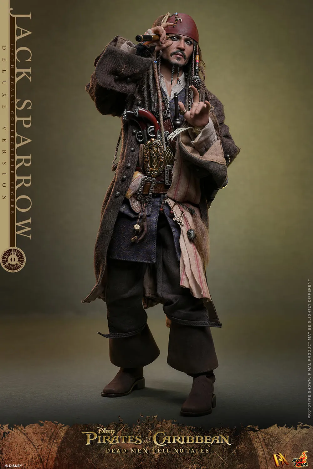 HOT TOYS PIRATES OF THE CARRIBEAN JACK SPARROW ARTISAN EDITION (DELUXE VERSION) DX39AE