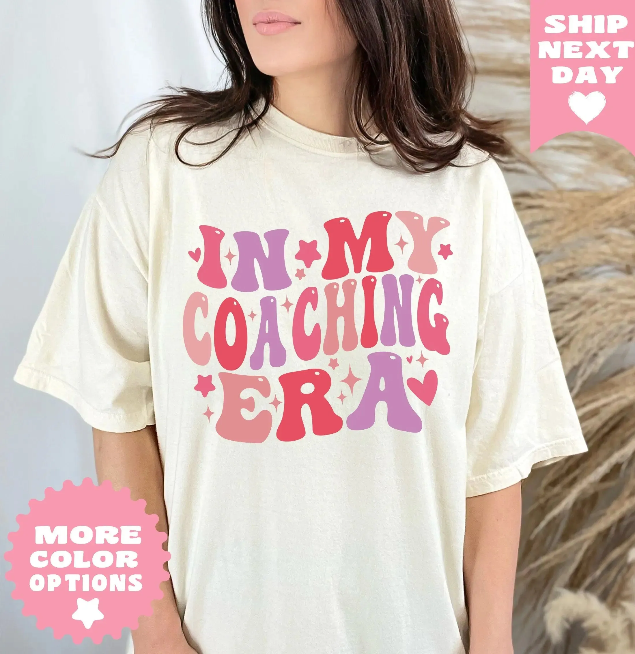 In My Coaching Era Groovy Shirt, Cute Coaching Shirt, Retro Coach Shirt, Gift for Coach, Sports Mom Shirt, Shirt for Sports Coach