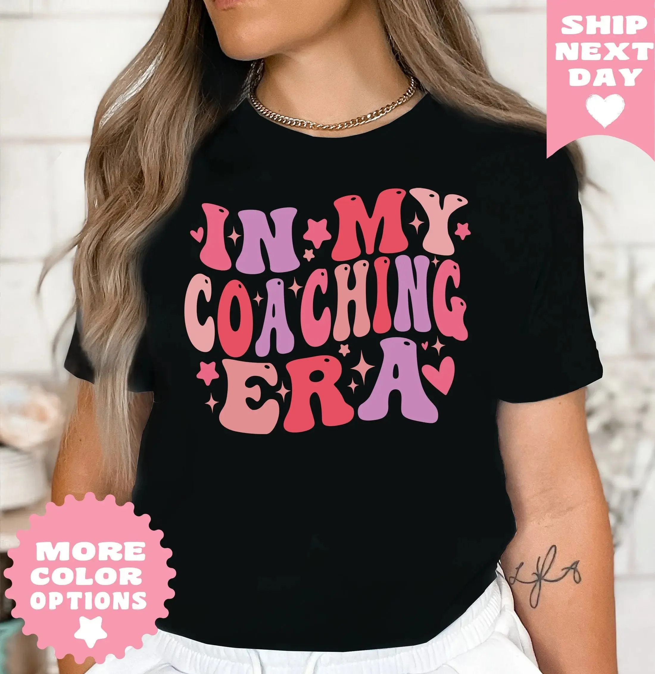 In My Coaching Era Groovy Shirt, Cute Coaching Shirt, Retro Coach Shirt, Gift for Coach, Sports Mom Shirt, Shirt for Sports Coach