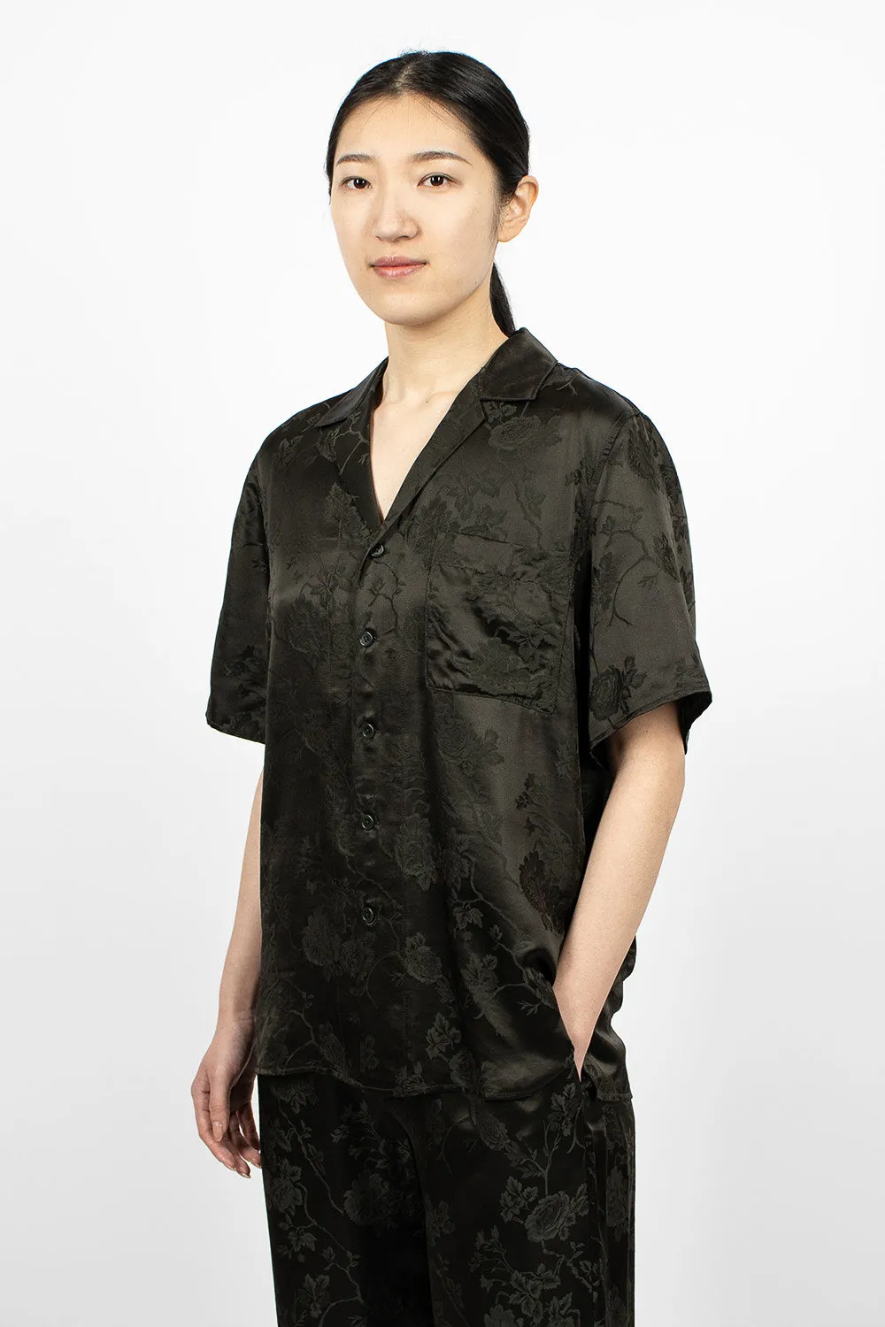 Jacquard Camp Shirt Dark Slate