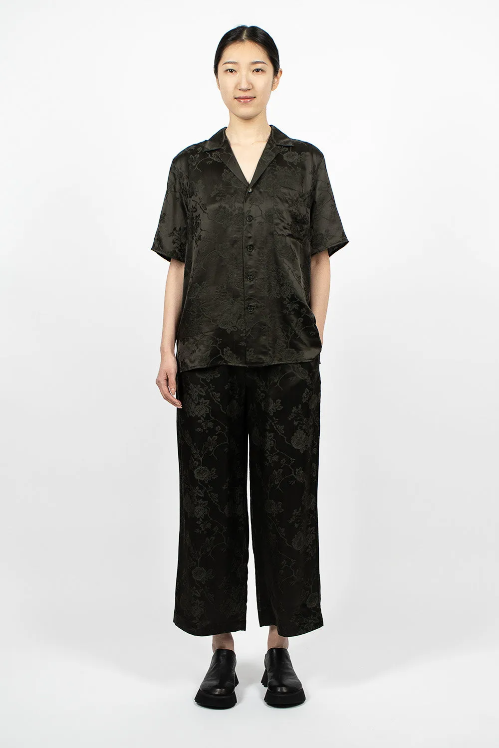 Jacquard Camp Shirt Dark Slate