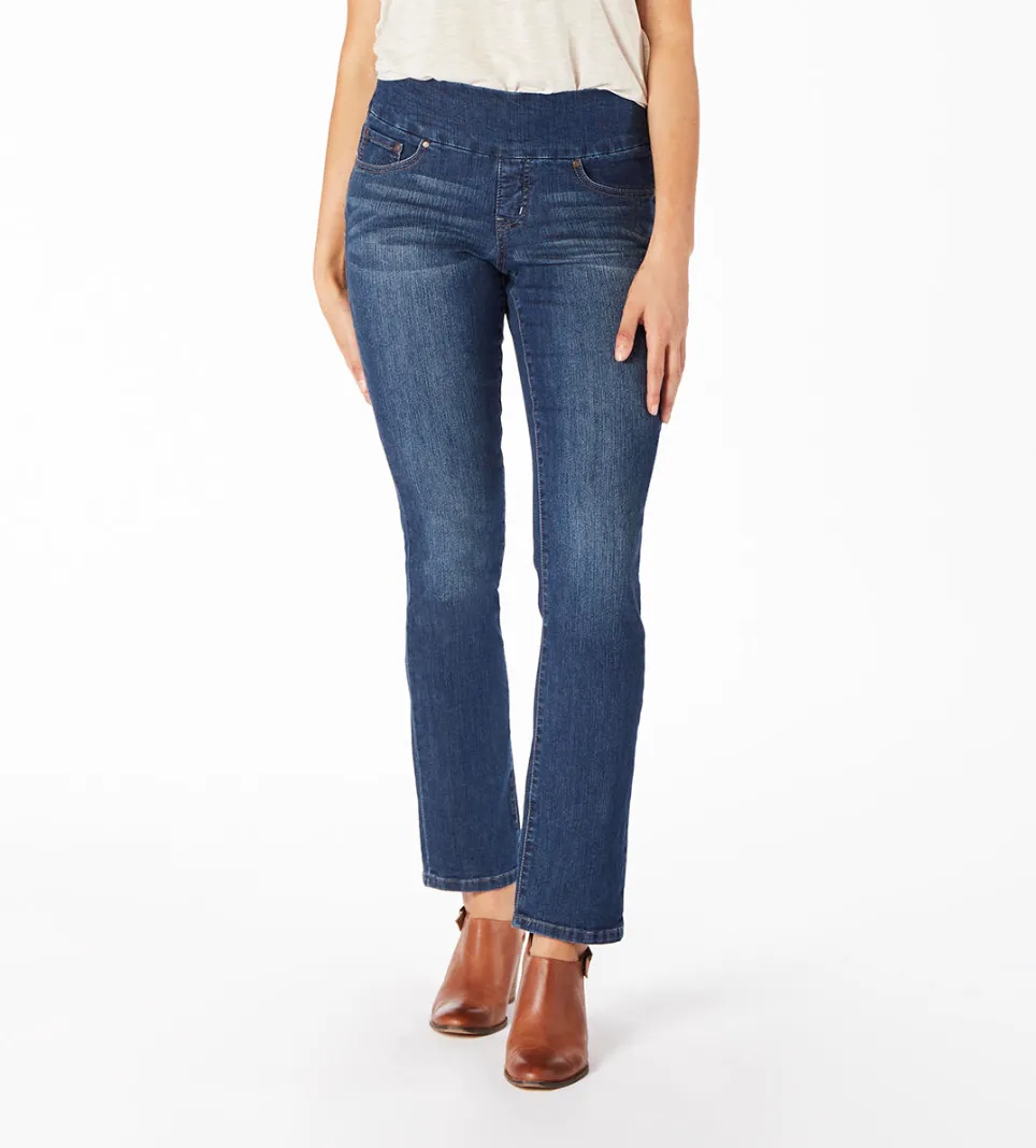 Jag Peri straight PETITE jeans, midrise (pull-on) 2 washes