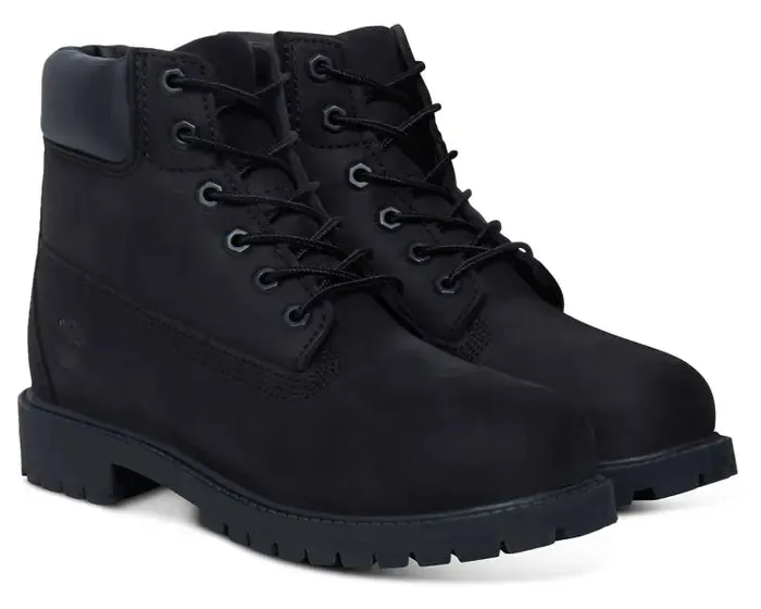 Junior 6-Inch Premium Waterproof Boot - Black Nubuck