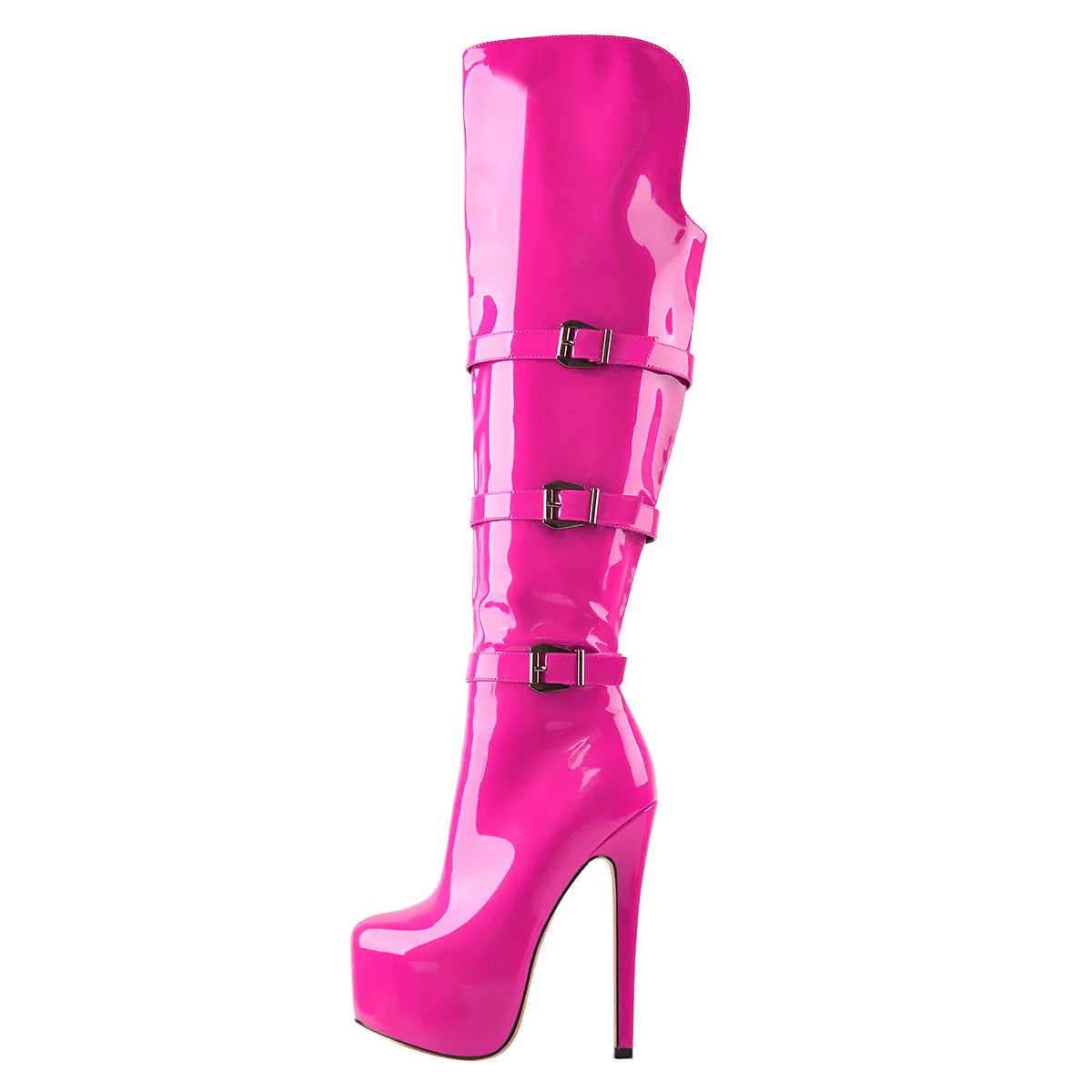 Leather Platform High Over The Knee High Heel Boot