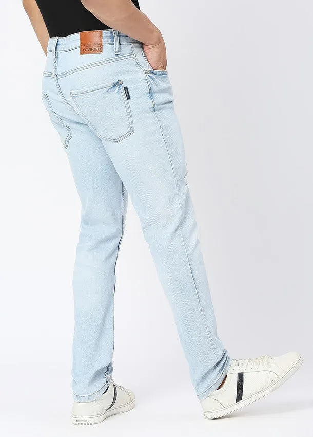 Light Blue Cruz Skinny Fit Ripped Jeans