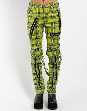 LIME PLAID BONDAGE PANT