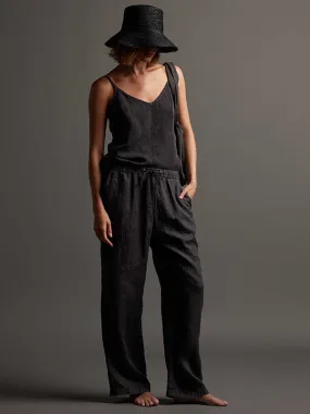 Linen Lounge Pant in Magma Pigment