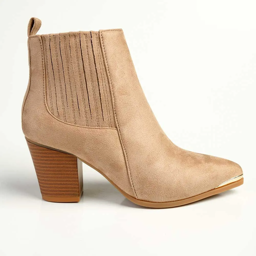 Madison Gusset Fiona Ankle Boot - Taupe