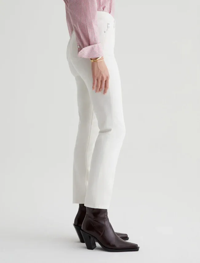 Mari High Rise Slim Straight in powder by AG