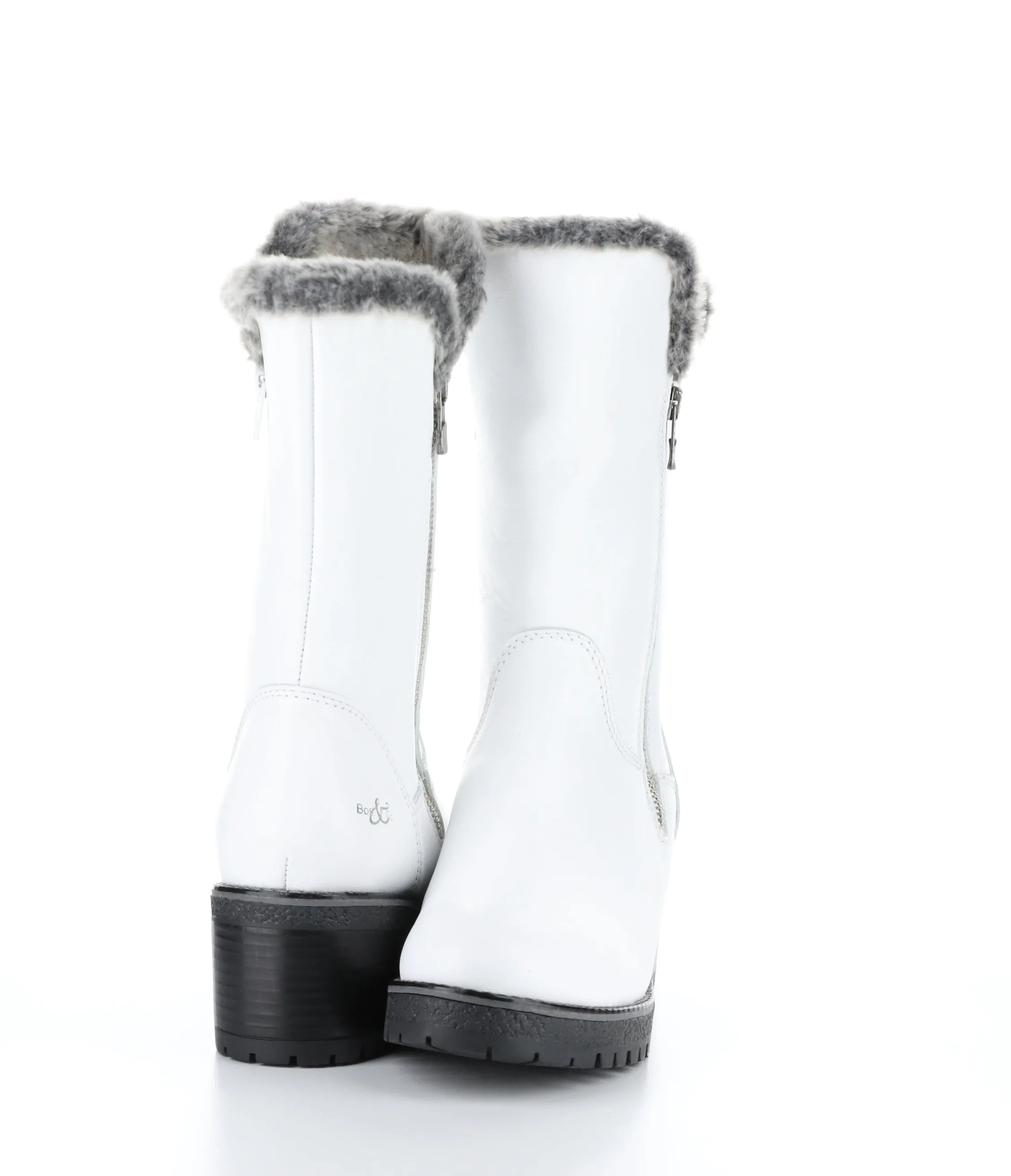 MATCH WHITE/GREYBLACK Round Toe Boots