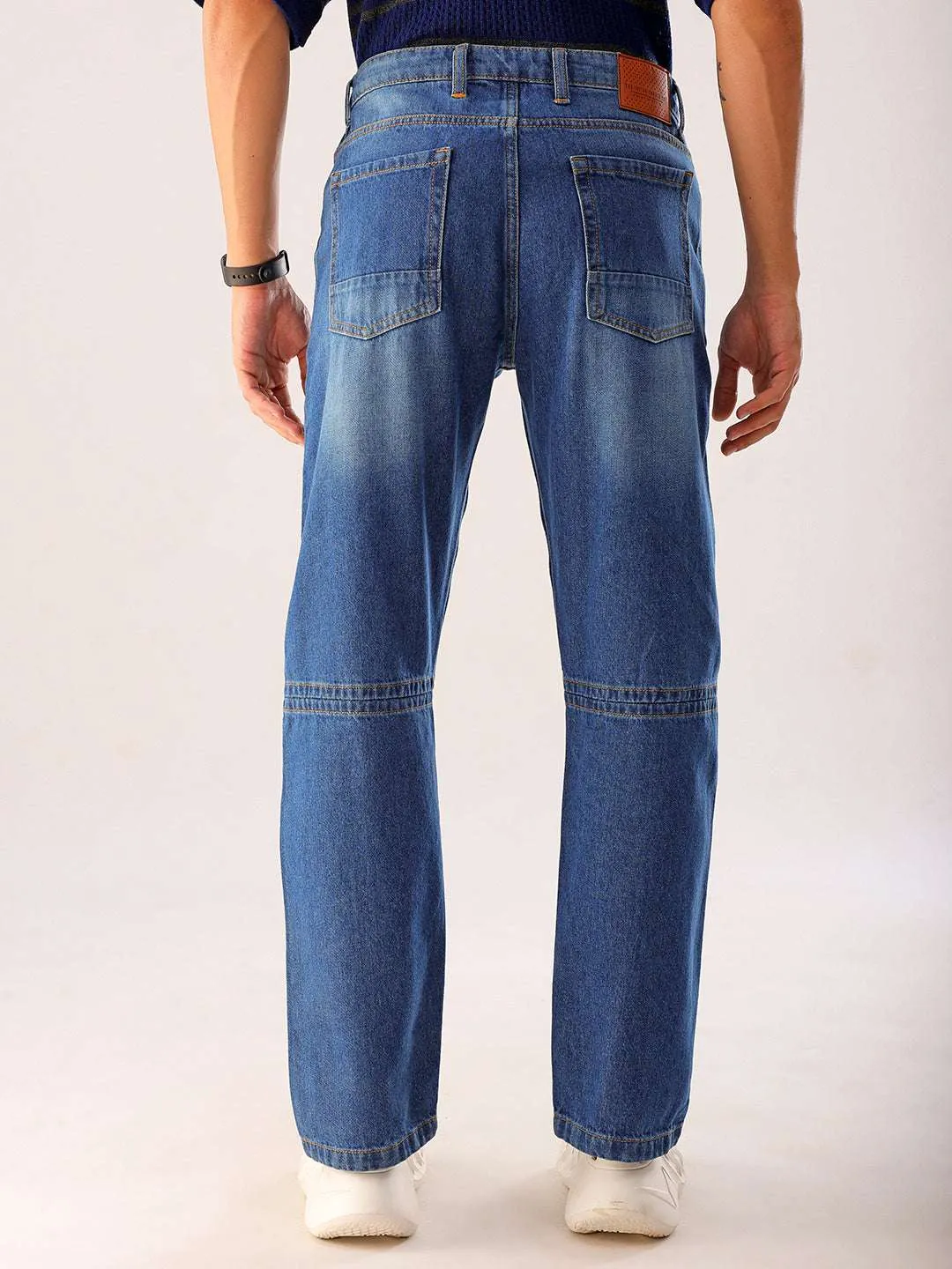 Men Blue Solid G361 Vintage Straight Fit Jeans