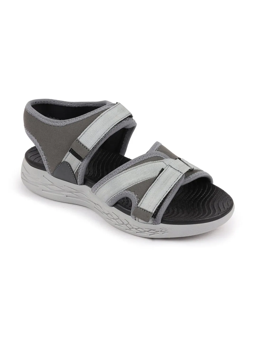 Men Grey Outdoor Sports Phylon Sole Flexi Sandals & Floaters