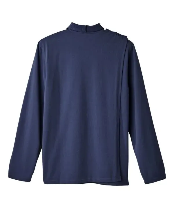 Men’s Long Sleeve Polo Shirt with Open Back