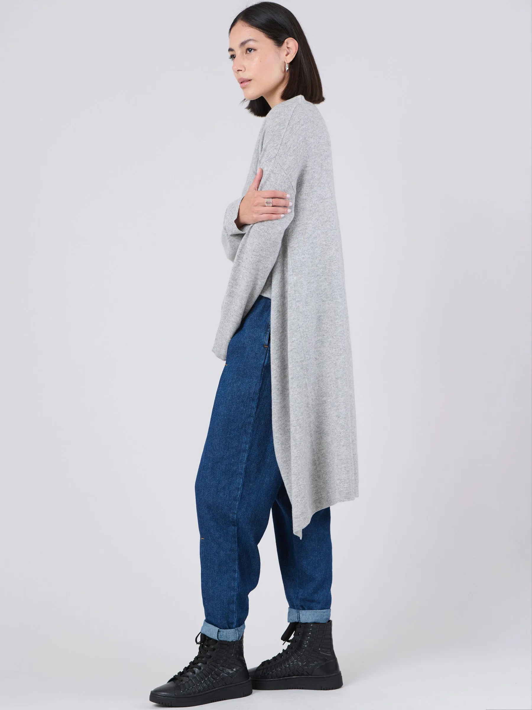 Merino Wool Bamboo Blend Waterfall Sweater