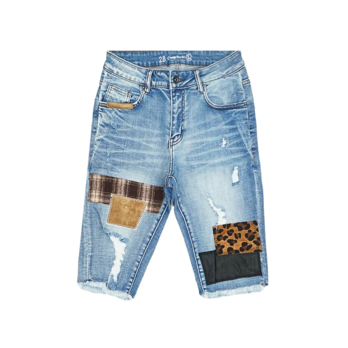 Onyx Patchwork Short (Blue) /C3