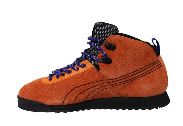 Puma Roma Hiker Orange Suede Leather Outdoor Lace Up Mens Trainers 353795 05