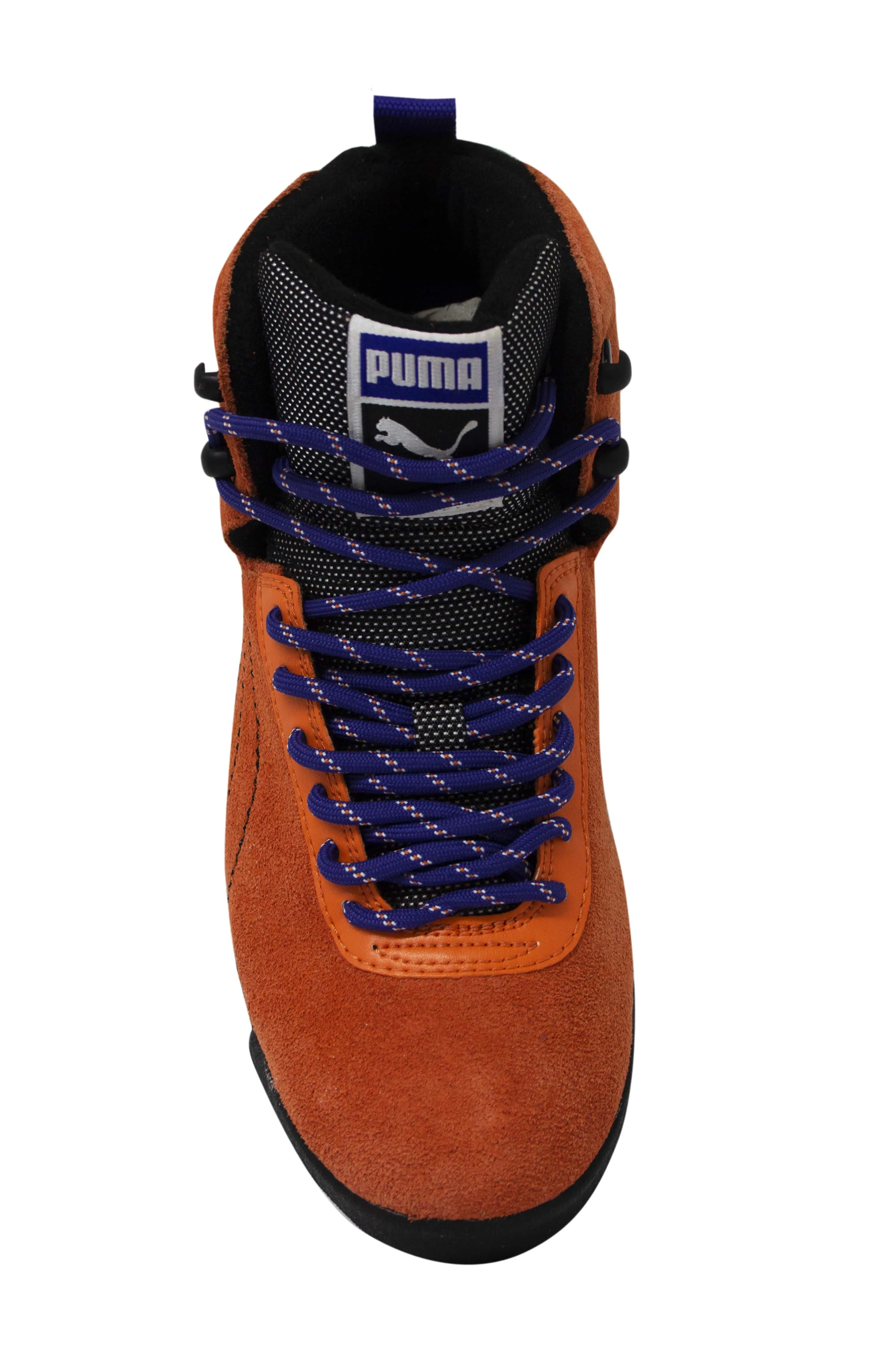 Puma Roma Hiker Orange Suede Leather Outdoor Lace Up Mens Trainers 353795 05