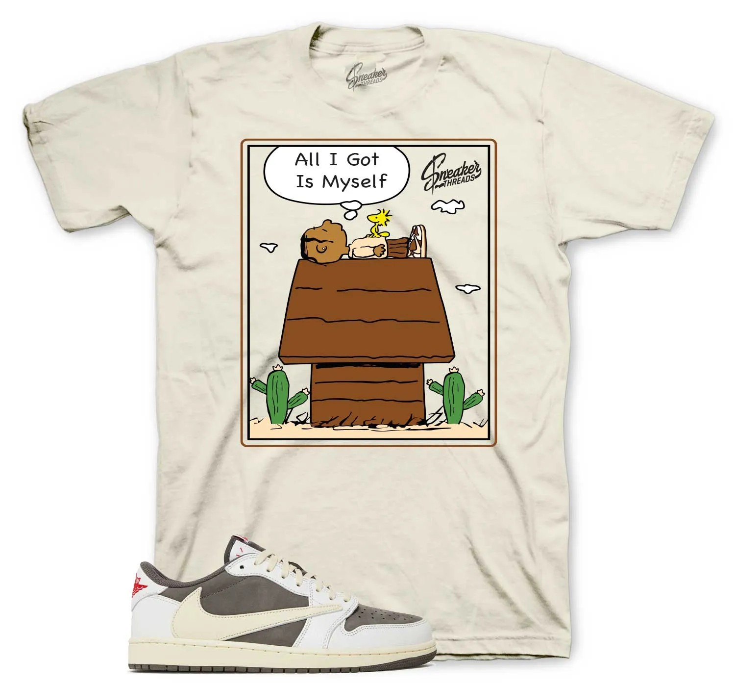 Retro 1 Reverse Mocha Shirt - All I Got - Natural