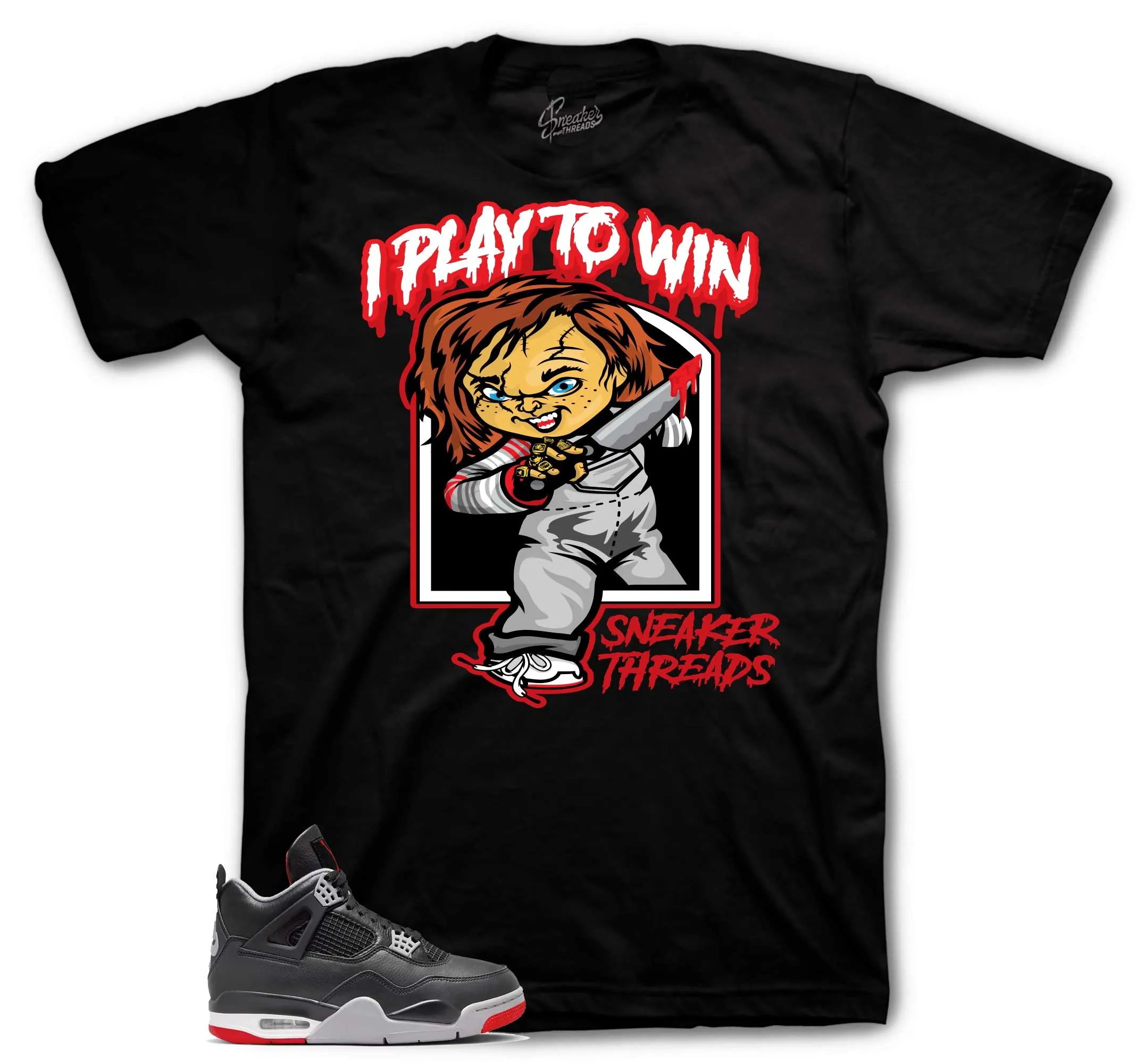 Retro 4 Bred Play To Win Shirt