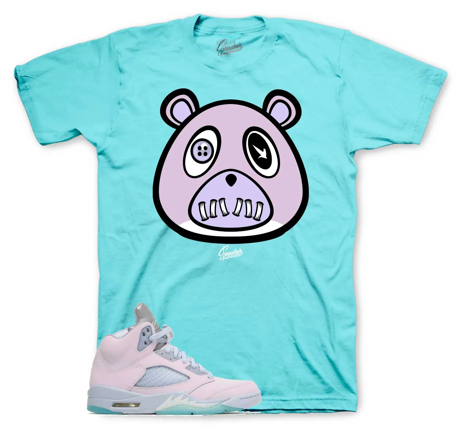 Retro 5 Regal Pink Easter ST Bear Shirt