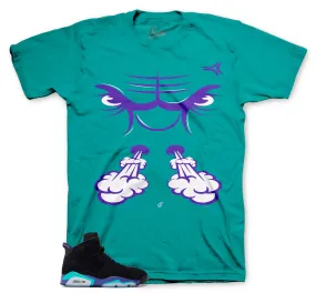 Retro 6 Aqua Raging Face Shirt