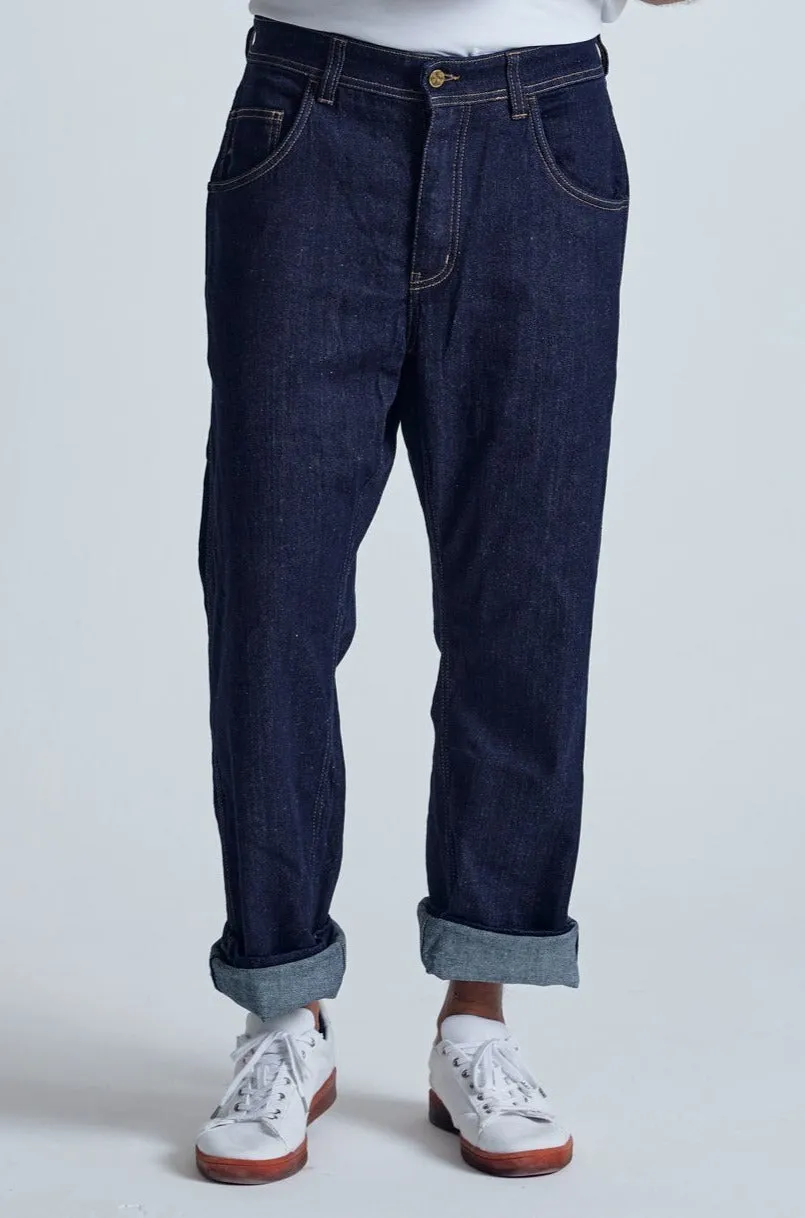 Rinse Indigo Satch Classic American Jeans - GOTS Certified Organic Cotton And Hemp