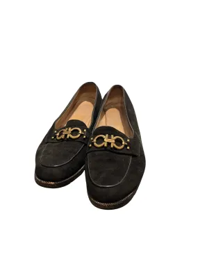 Salvatore Ferragamo Black Suede Loafer /6.5