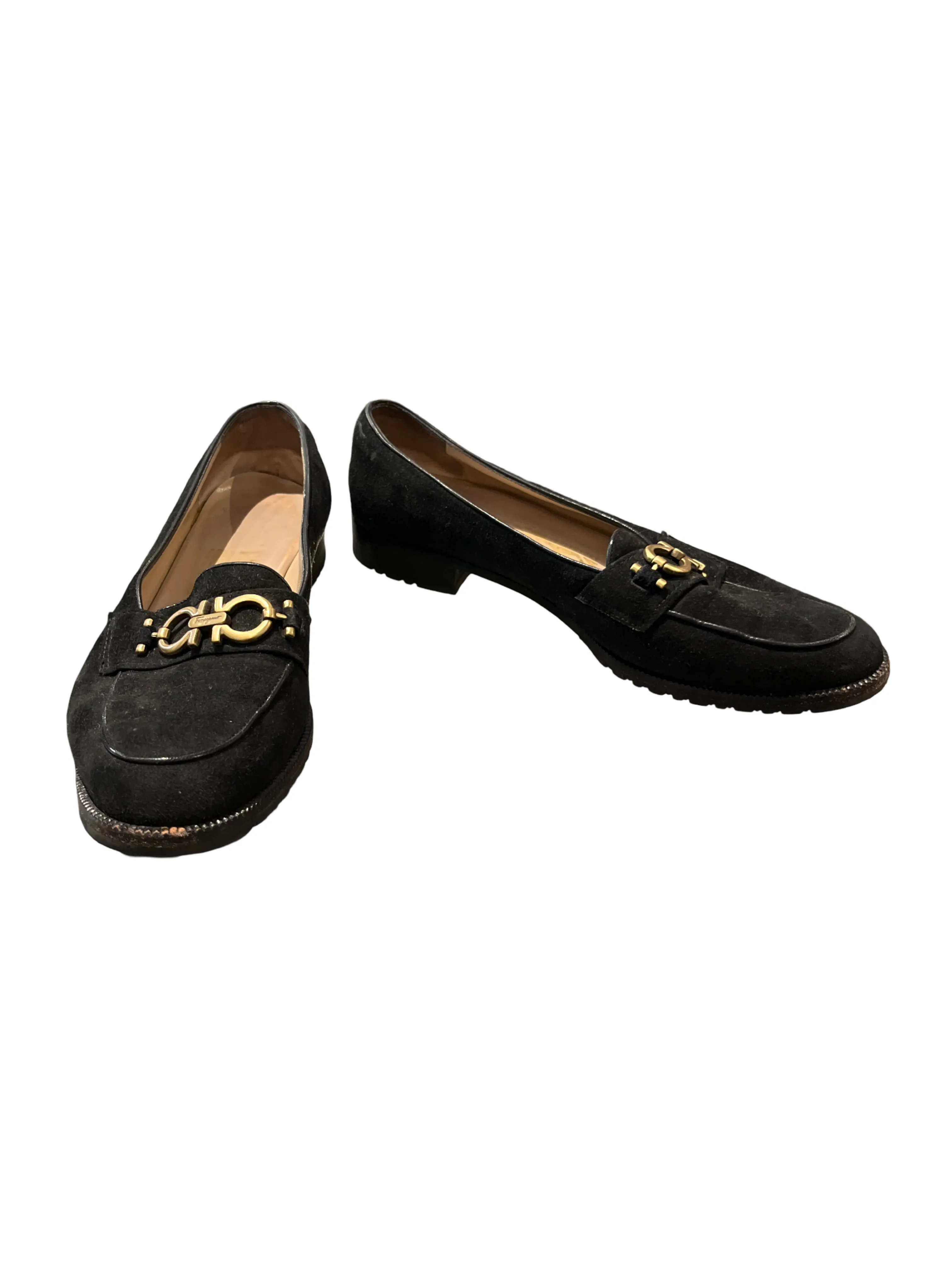 Salvatore Ferragamo Black Suede Loafer /6.5