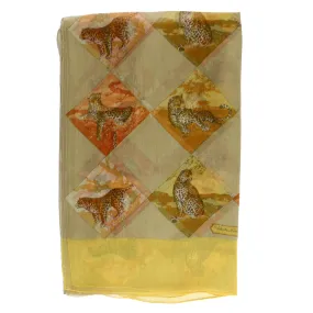 Salvatore Ferragamo Scarf Panther - Chiffon Silk Designer Shawl SALE