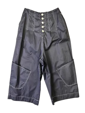 Size 6 - Bassike Black Contrast Stitch Pants